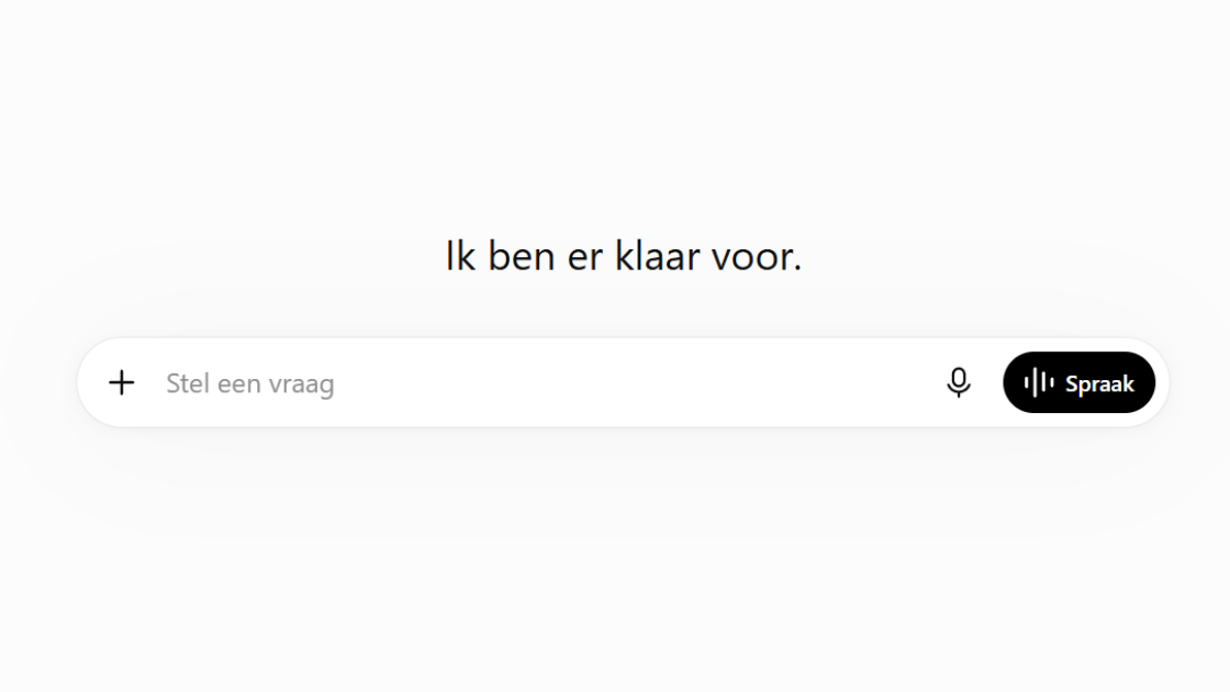 Witte uitvoering van de chatGPT prompt invoer
